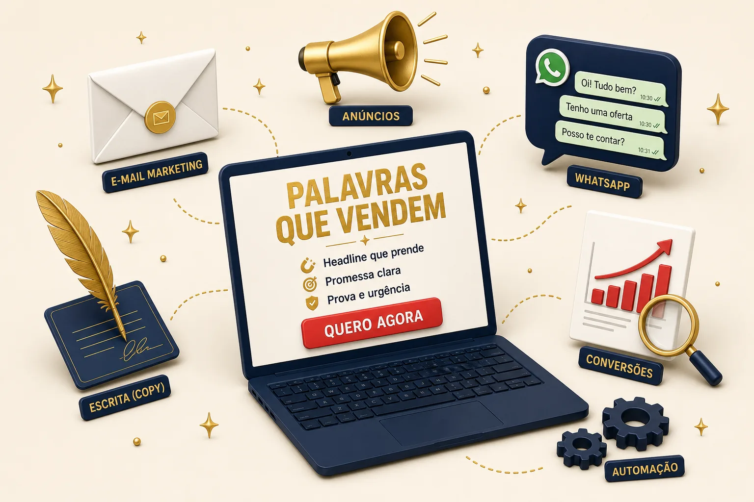 Capa do artigo: O que é Copywriting: Como Escrever Textos que Geram Cliques, Leads e Vendas