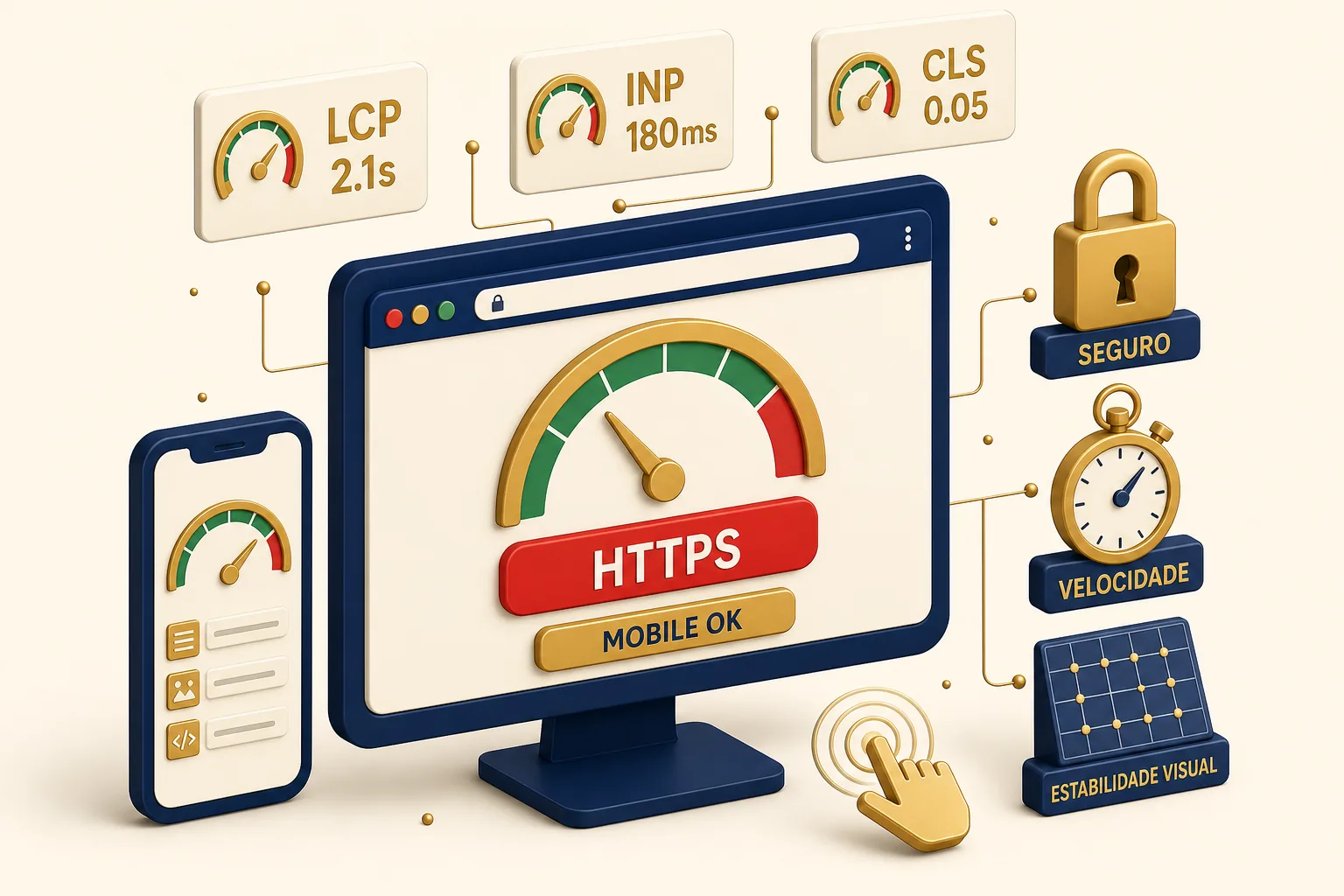 Capa do artigo: Experiência de Página no Google: Como Melhorar SEO, Core Web Vitals e Conversão em 2026
